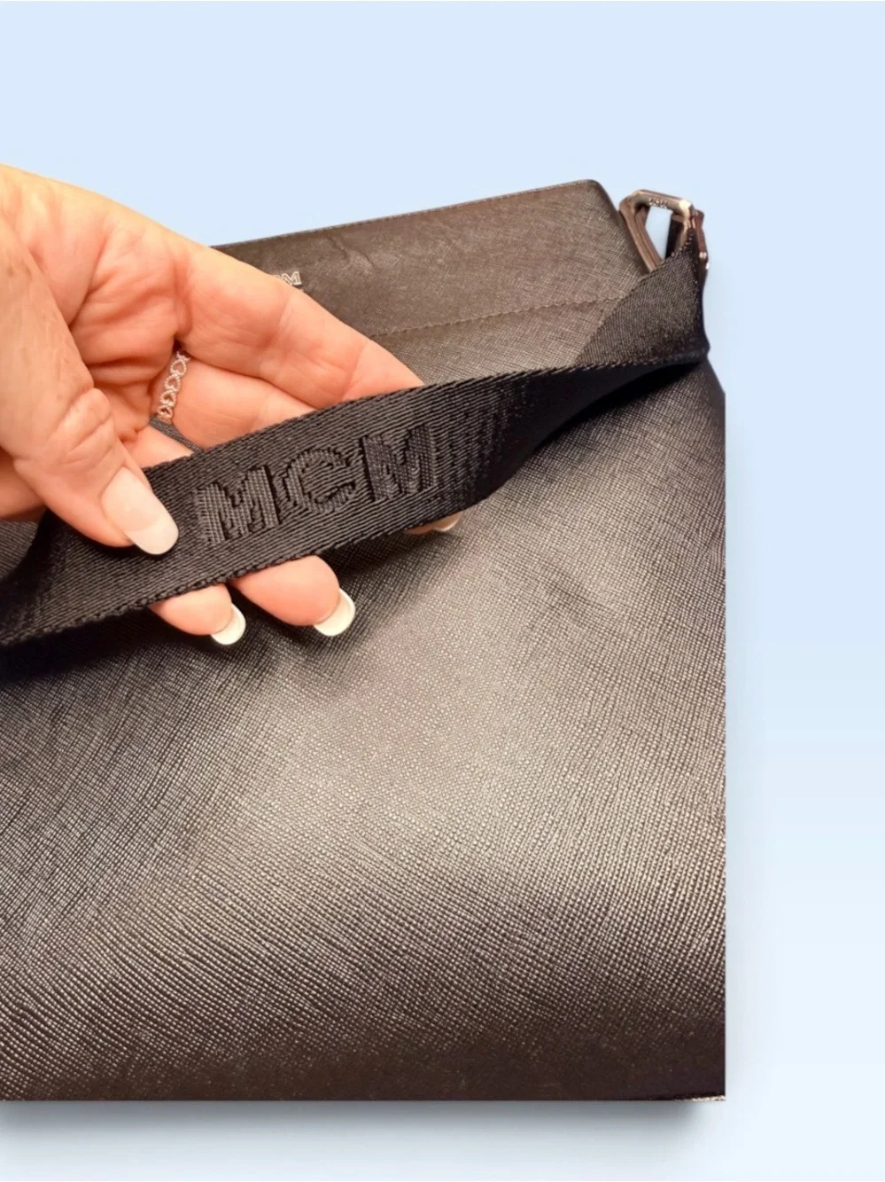 Authentic MCM Black Crossbody Messenger Bag